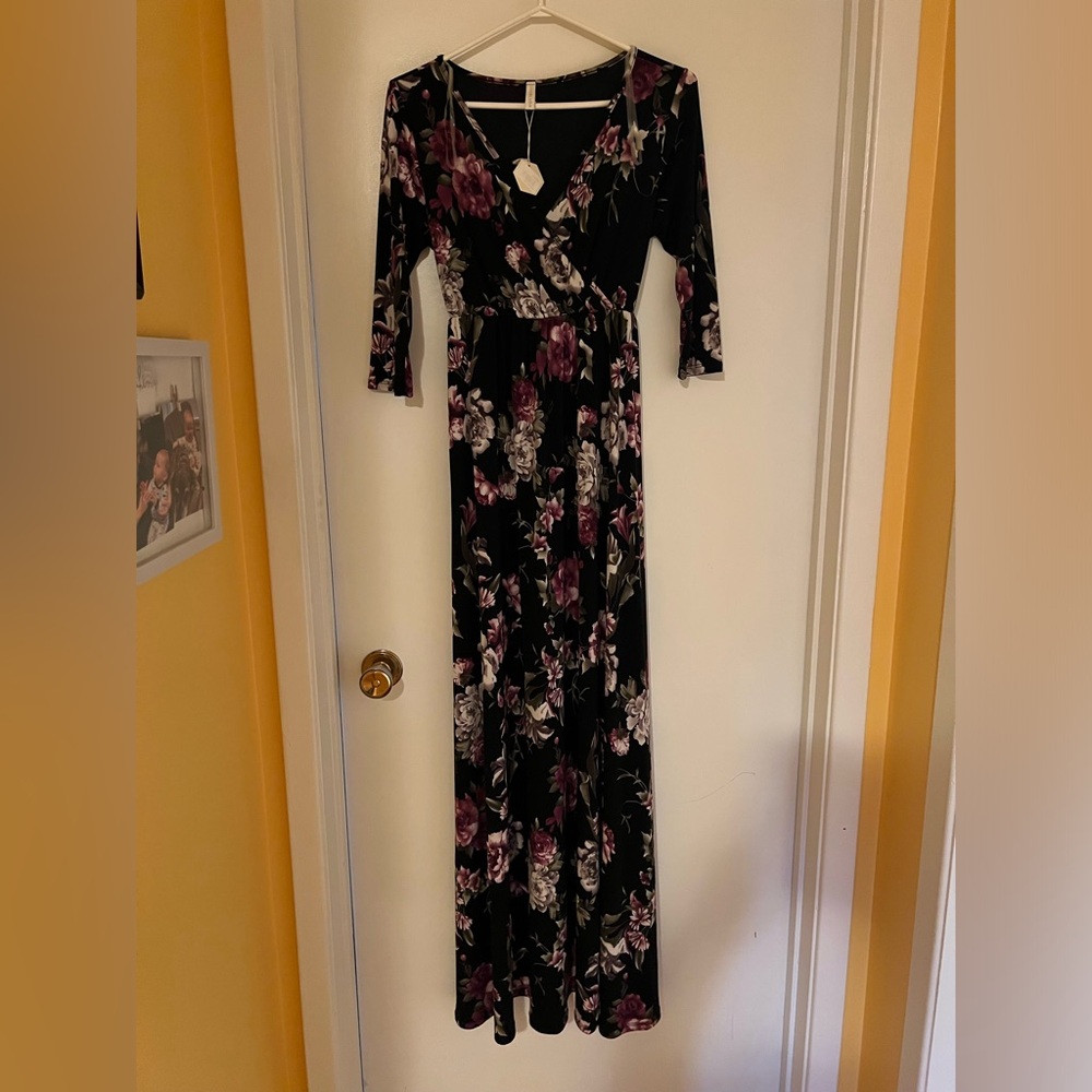NWT pinkblush floor length dress M